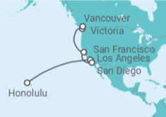 Itinerario del Crucero Alaska - Princess Cruises