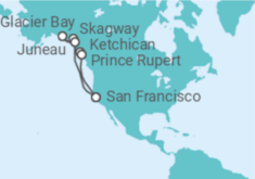 Itinerario del Crucero Viaje completo a Alaska desde Barcelona - Princess Cruises