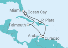 Itinerario del Crucero Jamaica, Aruba, Curaçao - MSC Cruceros