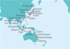 Itinerario del Crucero Grand Voyage: De Australia a Japón - Azamara