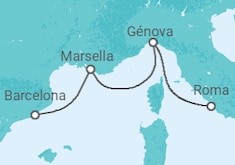 Itinerario del Crucero Francia, Italia - MSC Cruceros