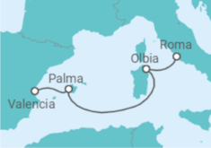 Itinerario del Crucero Escapada a Roma - Costa Cruceros