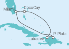 Itinerario del Crucero Caribe Oriental y CocoCay - Royal Caribbean