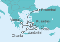 Itinerario del Crucero Turquía, Grecia - Virgin Voyages