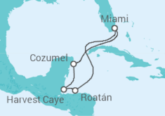 Itinerario del Crucero Honduras, México - NCL Norwegian Cruise Line