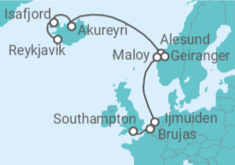 Itinerario del Crucero Islandia, Noruega, Holanda, Bélgica - NCL Norwegian Cruise Line