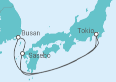 Itinerario del Crucero Corea del Sur, Japón - TI - MSC Cruceros