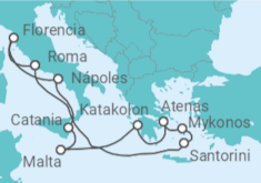 Itinerario del Crucero Grecia, Malta, Italia - NCL Norwegian Cruise Line