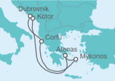 Itinerario del Crucero Montenegro, Croacia, Grecia - Virgin Voyages