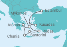 Itinerario del Crucero Viaje completo por Islas Griegas desde Madrid - Virgin Voyages