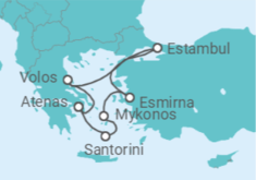 Itinerario del Crucero Turquía, Grecia - Costa Cruceros