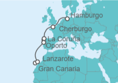 Itinerario del Crucero Islas Canarias - AIDA