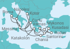 Itinerario del Crucero Vacaciones por el Gran Mediterráneo - Princess Cruises