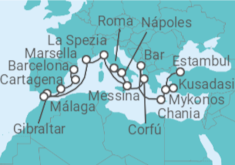 Itinerario del Crucero Desde Estambul a Barcelona - Princess Cruises