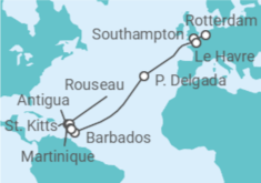 Itinerario del Crucero Desde Rotterdam a Martinica - MSC Cruceros