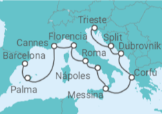 Itinerario del Crucero Desde Trieste a Barcelona - NCL Norwegian Cruise Line