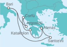 Itinerario del Crucero Sabores griegos TI  - MSC Cruceros