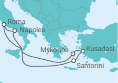 Itinerario del Crucero Italia, Grecia, Turquía - TI - MSC Cruceros