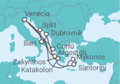 Itinerario del Crucero Croacia, Grecia e Italia - Costa Cruceros