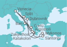 Itinerario del Crucero Grecia, Italia y Croacia - Costa Cruceros