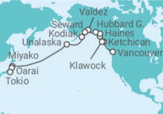 Itinerario del Crucero Desde Vancouver (Canadá) a Tokio - Azamara