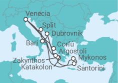 Itinerario del Crucero Grecia, Italia y Croacia - Costa Cruceros