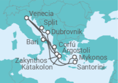 Itinerario del Crucero Grecia, Croacia e Italia - Costa Cruceros