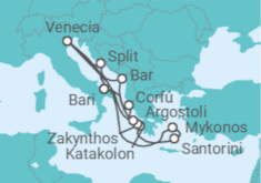 Itinerario del Crucero Grecia, Italia y Croacia - Costa Cruceros