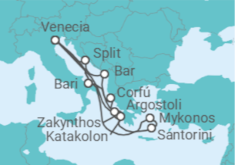 Itinerario del Crucero Italia, Grecia y Croacia - Costa Cruceros