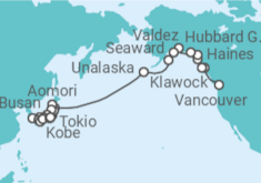 Itinerario del Crucero Grand Voyage: De Vancouver a Tokio - Azamara