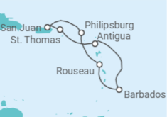 Itinerario del Crucero Sur del Caribe con Barbados - Princess Cruises