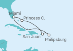 Itinerario del Crucero Caribe Oriental con St. Thomás - Princess Cruises