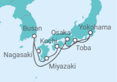 Itinerario del Crucero Explorando Japón - Princess Cruises