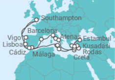 Itinerario del Crucero Mediterráneo con Turquía - Princess Cruises