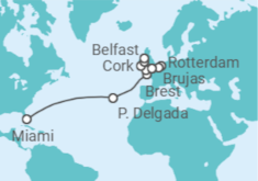 Itinerario del Crucero Transatlántico y Gran aventura por las Islas Británicas - Princess Cruises