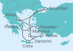 Itinerario del Crucero Santorini, Rodas y Estambul - NCL Norwegian Cruise Line