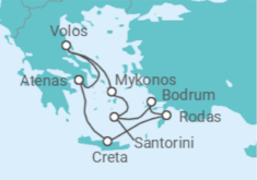 Itinerario del Crucero Santorini, Rodas y Mykonos - NCL Norwegian Cruise Line