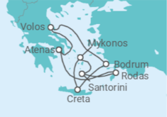 Itinerario del Crucero Santorini, Rodas y Mykonos - NCL Norwegian Cruise Line