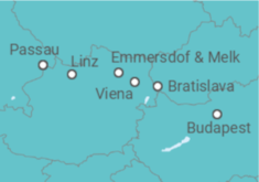 Itinerario del Crucero Rapsodia del Danubio - Panavision
