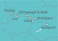 Itinerario del Crucero Rapsodia del Danubio - Panavision