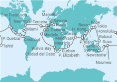 Itinerario del Crucero Vuelta al mundo - Costa Cruceros