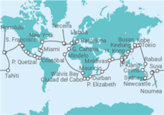 Itinerario del Crucero Vuelta al mundo 2027 Costa Cruceros - Costa Cruceros