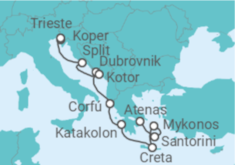 Itinerario del Crucero Santorini, Mykonos y Croacia - NCL Norwegian Cruise Line