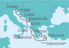 Itinerario del Crucero Grecia, Turquía y Croacia - NCL Norwegian Cruise Line