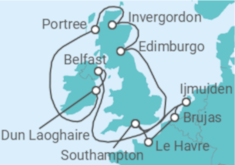 Itinerario del Crucero Irlanda y Ámsterdam - NCL Norwegian Cruise Line