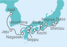 Itinerario del Crucero Kochi, Osaka, Jeju y Nagoya - NCL Norwegian Cruise Line