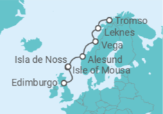 Itinerario del Crucero Desde Edimburgo a los incomparables paisajes de Noruega - Silversea