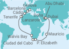 Itinerario del Crucero Desde Doha a Génova  - Costa Cruceros