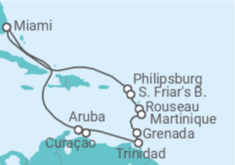 Itinerario del Crucero Vacaciones en el Caribe - Princess Cruises