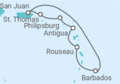 Itinerario del Crucero Sur del Caribe con Barbados - Princess Cruises